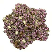 Set de 50 piezas de accesorios metálicos vintage, turquesa ovalada de estilo mixto, decoraciones de uñas inspiradas en el palacio, joyería de uñas DIY, gemas de uñas, suministros de manicura - Dorado - Ver 21