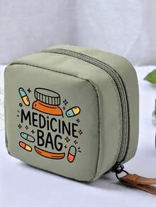 Portable Mini Medicine Pouch With "Medicine Pouch" And Pill Pattern, Medicine Storage Bag, Compact Pill Organizer Box And First Aid Kit | Suitable For Daily Use, Outdoor Activities, Dormitory Portable Medicine Storage | Multi-Functional Fabric Emergency Kit, Suitable For Health-Conscious Use Anytime, Anywhere, Suitable For Travel, Outdoor Activities, Birthday Gifts, Holiday Souvenirs, Back To School Gifts, Graduation Gifts - Multicolor - View 6