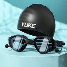 High Definition Anti-Fog Anti-Water Big Frame Swimming Goggles, Unisex Swimming Goggles, Swimming Cap, Goggles Set, Designed Specifically For Diving And Swimming - Multicolor - View 9