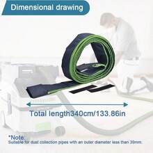 3.5米真空吸尘器软管保护套，适用于Festool真空吸尘器软管D27/32x3.5米型号 - 3.5米 - 查看 2
