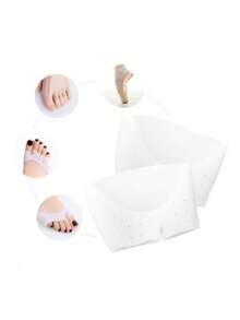 2 piezas Protector de dedos del pie cómodo y antifricción de silicona suave - Blanco - Ver 8