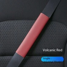 Car Additions, Soft And Skin-Friendly PU Leather Seat Belt Shoulder Pads, Suitable For All Seasons, Durable, Dirt-Resistant, Breathable, Universal For Passenger And Cargo Vehicles, Extended Safety Belt Covers To Prevent Wear - Haibo Short Shoulder Pads (single) - View 8