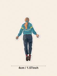 Hình dán nổi "Running Up That Hill" của Max Mayfield, hình dán theo phong cách phim truyền hình Hawkins Mystery dành cho máy tính xách tay và Kindle, quà tặng nghệ thuật mang hơi hướng retro thập niên 80. - Nhiều màu - Xem 2