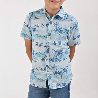  Camisa Yale Boys Manga Corta Fit 3852