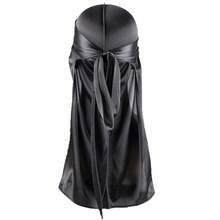 ZTZI Fashionable Satin Long Tail Durag, Hip Hop Street Headwrap, Solid Color Party Polyester Durag, All Season,Festival,Travel - UU4801 - View 16