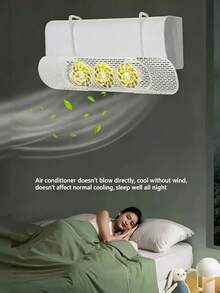 Summer Air Conditioner Baffle, Hanging Air Conditioner Wind Deflector Board, Drill-Free Wall-Mounted AC Outlet Baffle - Multicolor - View 2