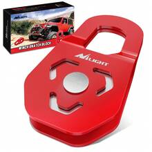 Nilight 10 Ton Winch Snatch Block Towing Pulley Blocks 22,000 LBS Capacity, Heavy Duty Off-Road Recovery Accessory For Synthetic Rope Or Steel Cable, Universal Tackle Block For Truck, Tractor, ATV&UTV - B - View 2