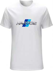 Hartge - Camiseta para hombre con logotipo de carreras - Blanco - Ver 1