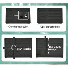 HanTai Escurreplatos de 2 niveles grande, escurreplatos extensible, escurreplatos de acero inoxidable antioxidante para encimera de cocina, escurreplatos multifuncional con soporte para utensilios y tazas - Negro - Ver 7