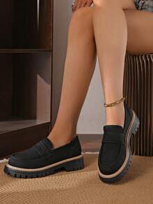 Latest Style Women's Ankle Boots, Casual Style, Non-Slip And Wear-Resistant Sole, Suitable For Everyday Wear, Slip-On Design, Versatile Style. - 黑色 - 查看 5