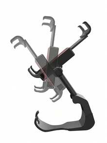 1pc Black & Red ABS Wireless Controller Grip Handle Bracket, NSPRO Controller Holder, Suitable For Nintendo Switch Lite Screen - View 4