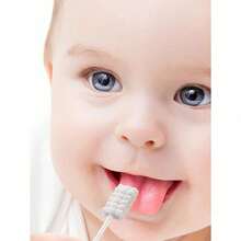 30pcs Individually Wrapped Disposable Gauze Material Wave Brush Head, Used As A Tool For Cleaning Baby's Tongue Coating And Oral Hygiene - A - 查看 3