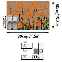 1pc Rug/Carpet/Bath Mat/Door Mat, American Luxury Classical - Floral Painting Pastoral Style Welcome Mat, Suitable For Bathroom, Kitchen, Entrance, Hallway, Bedside, Living Room, Bedroom, Machine Washable Soft Floor Mat, Aesthetic Home Decor - P - View 8