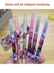 DOBBLE 6pcs K-Pop D Emon Hunting Girl Group Fluorescent Double-Headed Marker Pen, Cartoon Pen, Demon Hunting Girl Group Writing Gift, High-Value Back To School/Birthday/Holiday Gift [Random Delivery] - Multicolor - View 10