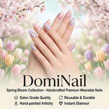 Handmade Press On Nails, Short Square Acrylic Fake Nails With 3D White Flower & Black French Tip, Reusable Elegant False Nails For Women - Nhiều màu - Xem 3