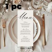 Custom Elegant Minimalist Wedding Menu, Personalized Modern Calligraphy Dinner Menu, Editable Wedding Reception Menu, Minimalist Wedding Menu Card, Custom Menu Template, Elegant Wedding Supplies, Wedding Reception Menu, Engagement Party Menu - Multicolor - View 8