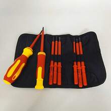 Juego de 10 destornilladores para electricistas, kit de destornilladores aislados de 500V con imán para electricistas profesionales y reparaciones en el hogar. - 10 piezas-a - Ver 10