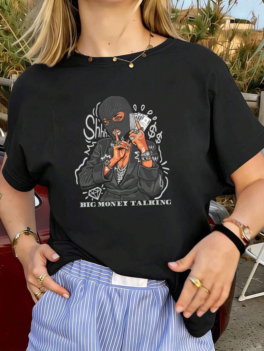 Women T-Shirts - Black - View 1