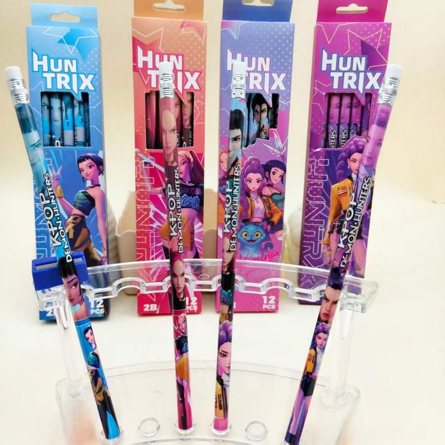 Hasbro 12/1 Set Girls' 2B Pencils, Stationery Pencil Set, Suitable For Writing, Holiday & Birthday Gifts (Random Style) - Multicolor - View 1