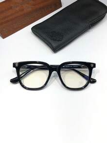 Monturas de gafas de acetato estilo Croix, monturas ópticas de marco completo a para hombres y mujeres, adecuadas para lentes graduados. - Plata transparente - Ver 6