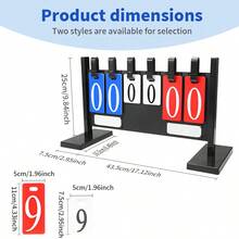 1 pieza Marcador vertical de volteo de 6 dígitos, adecuado para partidos de baloncesto, bádminton, fútbol, marcador multifunción para árbitros - Multicolor - Ver 3