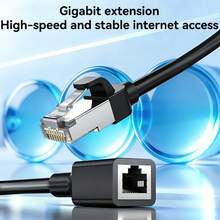 Cable de extensión Ethernet Gigabit CAT6 VegGieg, conector RJ45 macho a hembra blindado de cobre puro, extensor de red para computadora doméstica y router, 0.5m/1m/1.5m/2m/3m/5m - Ver 7