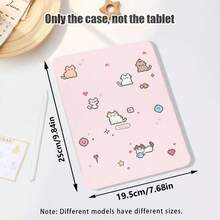 1pc Flip Cover Desktop Protective Case With Pen Slot, Cat, Heart, Star, Fish Patterns, 360 Degree Rotating Stand, Built-In Pen Slot, Compatible With Apple 10th Gen/ A16 11th Gen/ Air 11/ 5/ 9/ Air/ Pro 11/10th Gen Air 8 (M4) 2026 (11/13 Inch) Protective Case - Multicolor - View 2