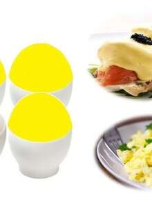 Kemei Microwaveable Egg Containers 4pcs + Egg Base - White - View 2