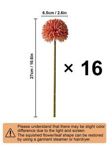 Bó hoa giả gồm 8/16 bông cúc, bồ công anh, cẩm tú cầu, thích hợp làm quà tặng cho bạn bè, cô dâu, trang trí đám cưới, nhà cửa, văn phòng, quán cà phê, tiệc tùng. - Màu Cam san hô - Xem 14