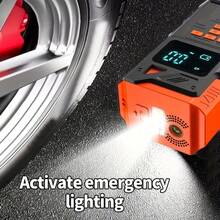 2026 Upgraded 5-In-1 Multifunction Compressor, Heavy Duty Car Jump Starter, Portable Charger, Equipped With 150 PSI Digital Tire Inflator, LED Flashlight - SOS Distress Signal Function, Car Accessories, Emergency Repair Tool! - Air Compressor - View 9