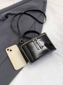 Elegant Women's Crossbody Bag, Spacious Fashion Commuter Shoulder Bag, Waterproof , Compact And Versatile Design, Suitable For Daily Commute And Travel - Black - View 3