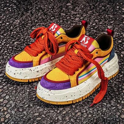 Giày đôi, giày thể thao nam đế dày cao gót 6cm có khóa lưới bền chắc đa năng chất lượng cao, giày casual trắng mũi tròn chống trơn trượt thoải mái mùa xuân/hè mới, giày bệt cổ điển đa năng, giày học sinh nam, giày tập luyện hiệu suất cao, giày ngoài trời, giày trượt ván.