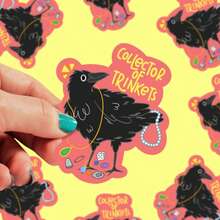 1/2/5pcs Black Bird Stickers , Suitable For Laptops, Water Bottles, Tumblers, Phone Cases, Tablets, Notebooks , Journals, Office Desks - A - View 9