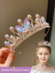 1pc Multicolor Crown Headband, High-End Hair Accessory For Women - Multicolor - View 2