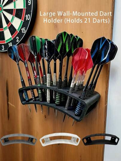 21-Hole Wall Mounted Dart Holder | Can Hold 21 Darts, Suitable For Living Room, Bedroom, Study, Bar - Space-Saving Design, Great Gift For Halloween, Christmas, Valentine's Day - ABS Material Modern Dart Storage Rack - Perfect Gift For Dart Enthusiasts