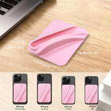 1PC Silicone Lip Balm Phone Holder Stick-On Back Lipstick Bracket Portable Phone Lip Gloss Holder Compatible With Most Smartphones - Multicolor - View 5