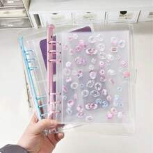 A5 Transparent Loose-Leaf Notebook, Soft Color Leaf Circular Binding, Replaceable Inner Pages, Sticker & Photo Storage Album, Diary, Budget Planner, Office & Study Supplies, Trading Card Holder, A5 Sticker Book, A7 Sticker Book, Refill, Sticker Binder, Fan Merchandise - A5 - View 2