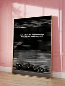 1pc Frameless Racing Car Poster, Fashionable Racing Car Wall Art Decor Suitable For Bedroom, Dorm, Living Room, Back To School Gift, Poster - Racing - View 3