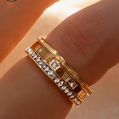 Znice 2026 新款 304 不锈钢镀金天然宝石戒指，可选水晶、绿松石、黑曜石、翡翠等材质，椭圆形设计，女士波西米亚风可叠戴复古首饰，低致敏性，母亲节完美礼物，夏季海滩度假配饰