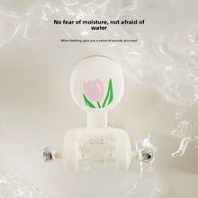 1个郁金香图案自粘式淋浴喷头支架，360°可调节免钻孔淋浴支架，适用于浴室、浴缸、酒店 - A - 查看 9