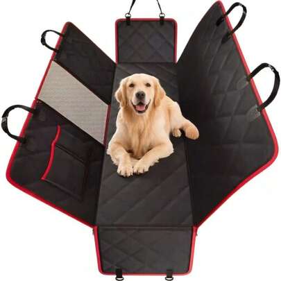 Thảm lót cho thú cưng trên xe hơi, đệm ghế sau, tấm phủ ghế xe hơi chống bẩn và chống trầy xước cho chó, dễ lắp đặt, phù hợp cho mọi mùa.