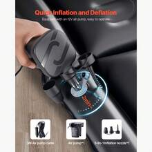 Car Inflatable Bed - Beflockung schwarz - Zobacz 5