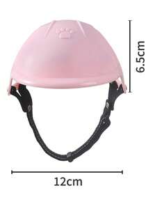1pc Pink Pet Helmet, Suitable For Dogs And Cats, Motorcycle Style Outdoor Sports Pet Headwear Accessory - Multicolor - View 11
