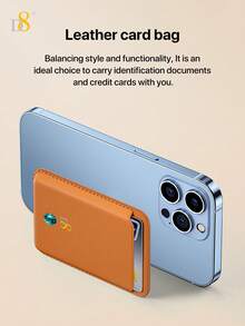 Ví đựng thẻ từ D8, ví từ tính tương thích với MagSafe, tương thích với iPhone 17/16/15/14/13/12, tương thích với ốp lưng điện thoại từ tính của Apple, đựng thẻ bằng chất liệu PU, chứa được 1-2 thẻ, ví đựng thẻ dán vào mặt sau điện thoại. - Nhiều màu - Xem 10