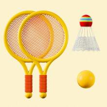 Badminton Racket Set, Interactive Outdoor Sports Tennis Racket Toys Stress Relief, Suitable As Christmas, Birthday Gift - Multicolor - View 5