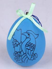 DIY Easter Egg Crafts, Realistic Hand-Painted On Plastic Eggshells, Spherical Graffiti Painting, Comes With Paintbrushes And Paints. - A - View 9