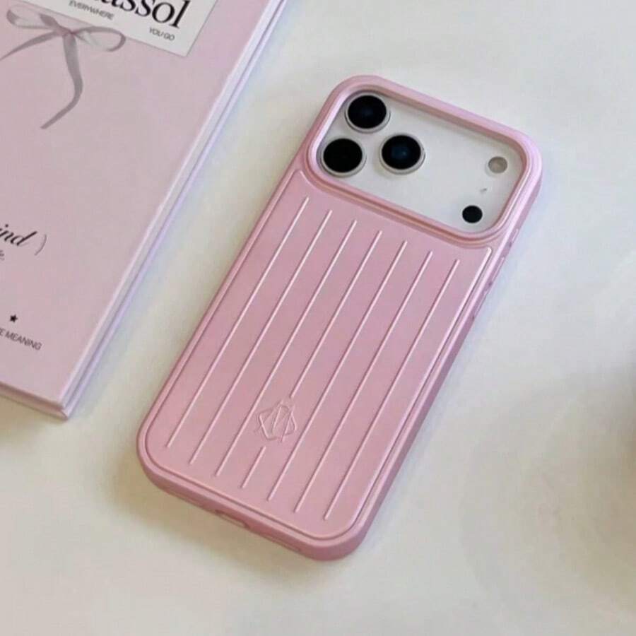 DECOPHONE 粉色 Daymera 圖案手機殼,相容 Apple 17 Pro Max,霧面防摔,16 Pro 鏡頭全覆蓋,15 Pro Max 高端保護殼 - 粉色 - 查看 1