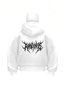 Balaklava, A Must-Have Item For Social Anxiety Sufferers. A Face-Covering Style, Loose Large-Sized And Long Double-Layered Hooded Zipper-Style Pullover Hoodie And Hooded Sweater. Suitable For Men's Autumn/Winter Clothing, Halloween Costumes, Christmas Costumes, Men's Outerwear, Fashionable Style, Men's Hooded Sweater. - 白色 - 查看 6