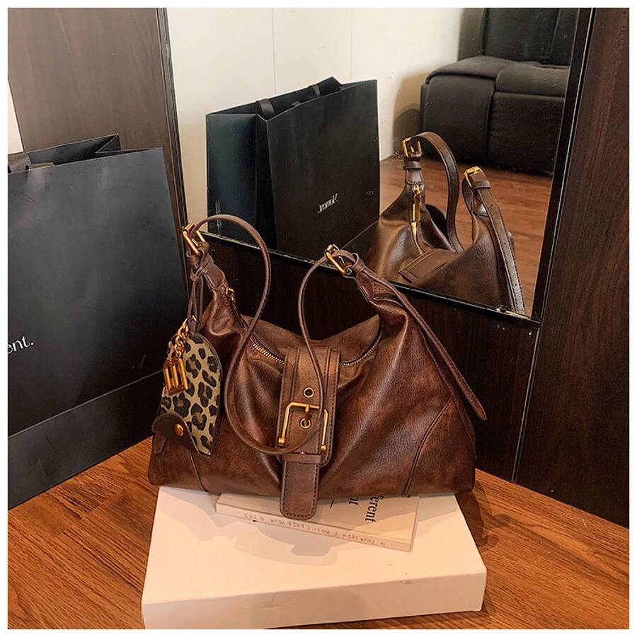 Makeup Bags & Cases - Brown + Pendant - View 1