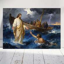 2D Plano, 1 Pieza Marco de Madera Decoración Mural para el Hogar, Clásico Retro Moderno, Redención de Jesús, Pinturas Decorativas Cristianas, Se Puede Colgar Directamente en la Pared, Decoración para Paredes del Hogar, Sala de Estar, Dormitorio, Comedor, Regalos para Fiestas, Navidad, Decoración de - Enmarcado - Ver 1